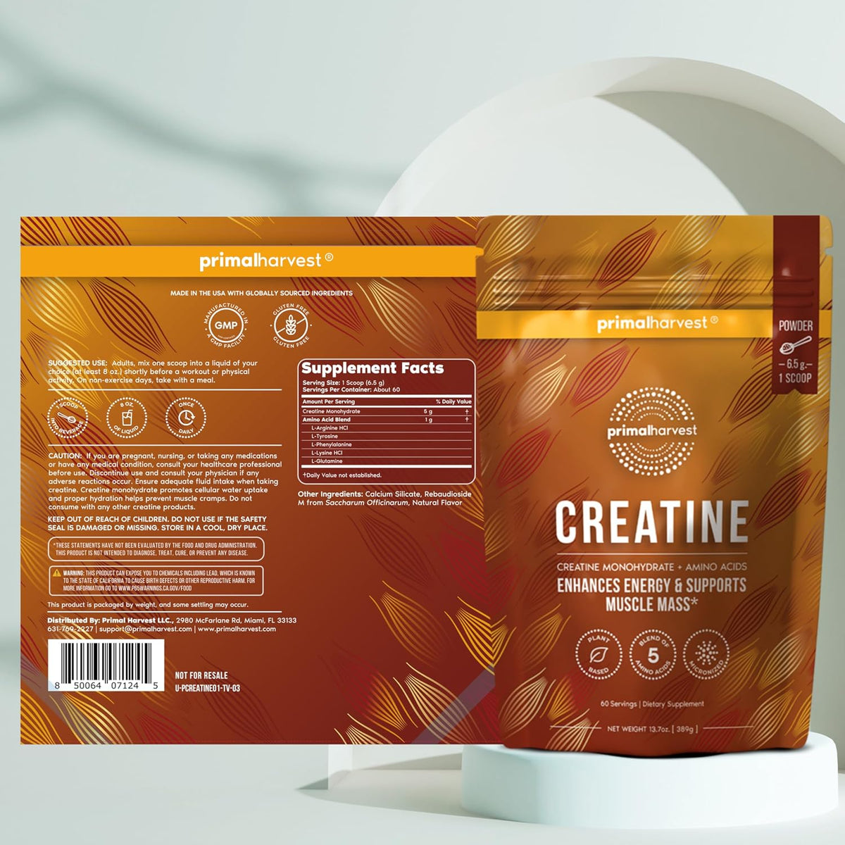 Primal Multivitamin + Primal Creatine Powder Bundle | 2-Pack | Support Daily Nutrition, Energy & Muscle Strength | 30 Servings Each