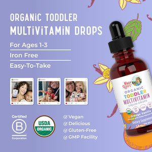 MaryRuth's Toddler Multivitamin | Vitamin A C D E B6 B12 Zinc | Healthy Growth Support | Immunity | Bone Health | Cognitive Function | Organic | Sugar Free | Vegan | Non-GMO | 2 Fl Oz | 30 Day Supply MARYRUTH'SBuy Supplements Australia