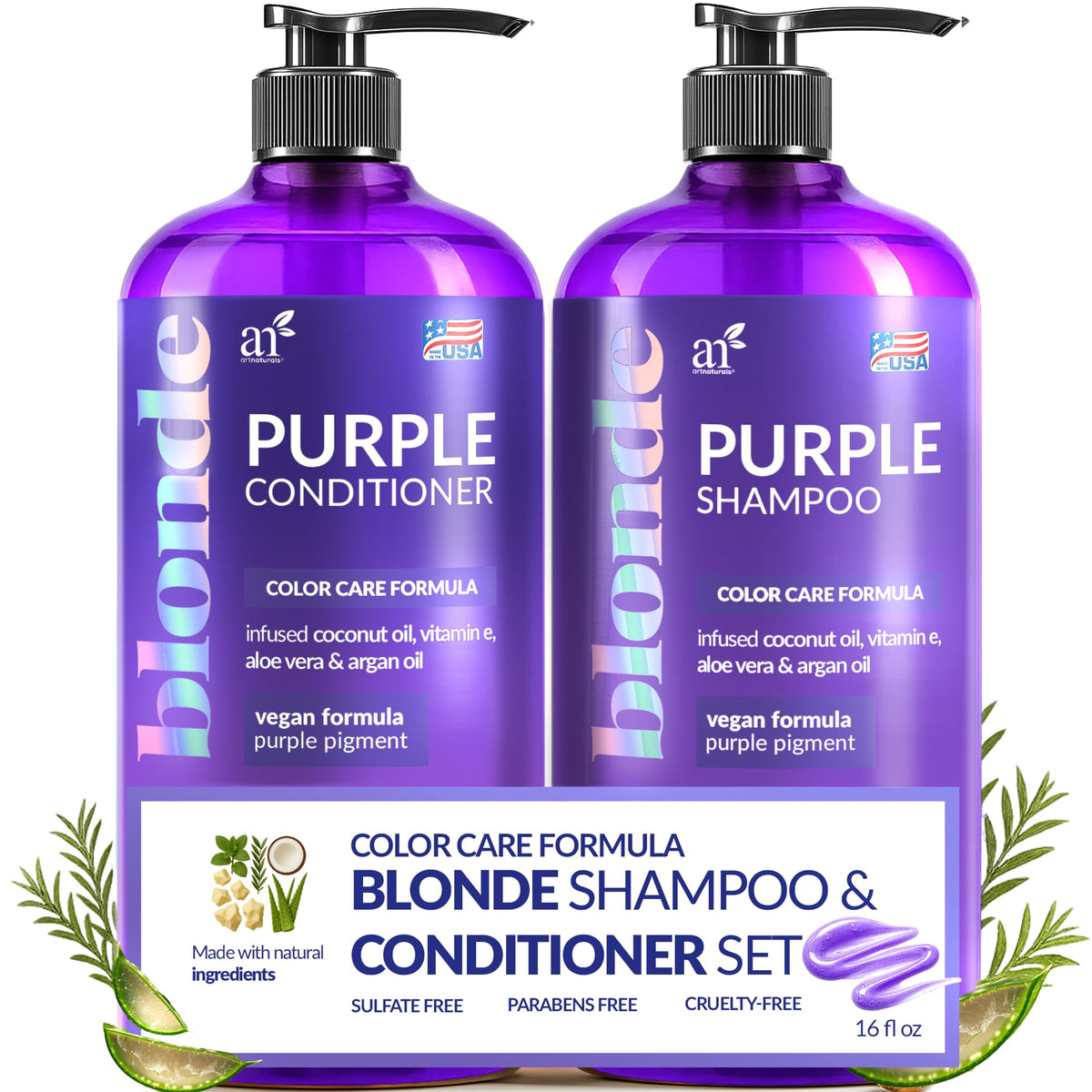 ArtNaturals Argan Oil Shampoo & Conditioner Set, 16 fl oz