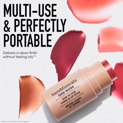 bareMinerals Gen Nude Dew in One Cheek & Lip Stick - Berry Me in Merlot