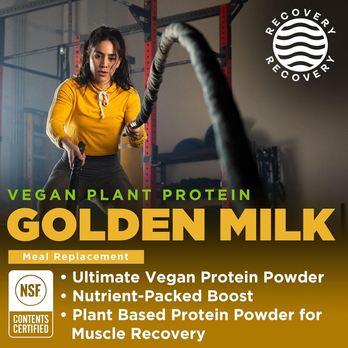 Golden Milk Vegan Protein Powder and Gnarly Performance Greens Lemon Mint (11.64 oz)