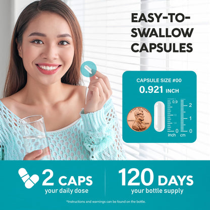 NAC Supplement | Selenium | B6 | B12 - Antioxidant, Immune Support - N Acetyl Cysteine 600 mg per Capsule, 1200 mg per Serving - Lab Tested - Non-GMO, Gluten-Free, Vegan - 120 caps, 2 Month Supply