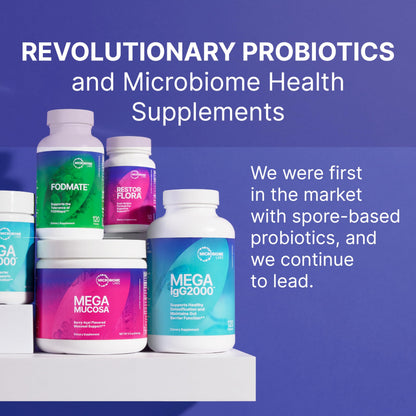 Microbiome Labs MegaSporeBiotic Probiotics for Women & Men - Spore-Based Probiotic for Gut Health & Digestive Support - Shelf-Stable, Travel-Friendly,