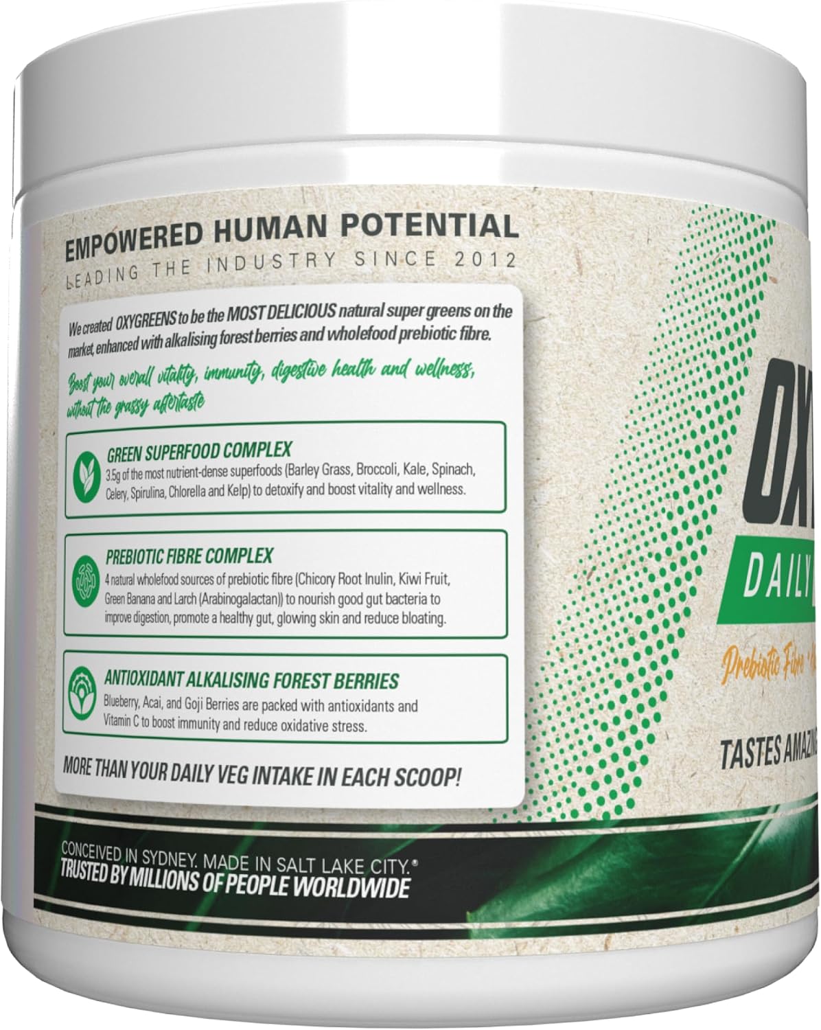 EHP Labs OxyGreens Super Greens Powder with Spirulina & Chlorella, Prebiotic Fiber, Probiotics & Digestive Enzymes – Antioxidant Green Superfood Supplement - 15 Serves (Pineapple)