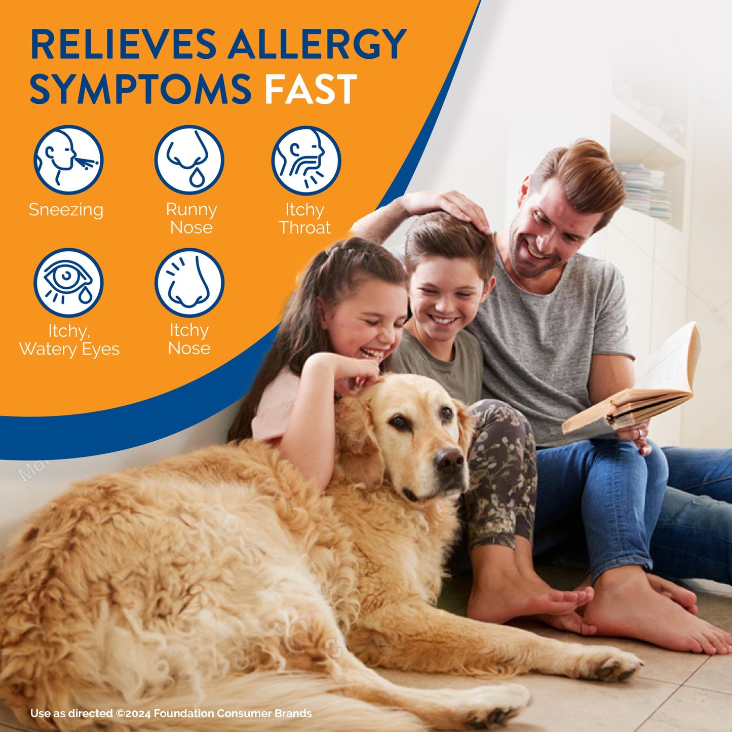 Alavert 24 Hour Allergy Relief Tablets, Non-Drowsy Antihistamine, Orally Disintegrating Allergy Tablets, Loratadine 10 mg, Citrus Burst Flavor, 18 Count