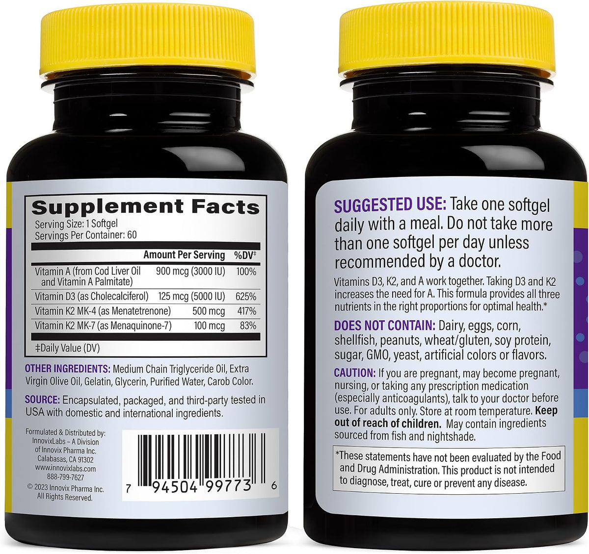 Magnesium & D3 Bundle: InnovixLabs Advanced Magnesium (150 Time-Release Capsules) and InnovixLabs Vitamin D3 +K2 Supplement (60 Softgels). Optimal Calcium Absorption, Supports Bone and Immune Health.*