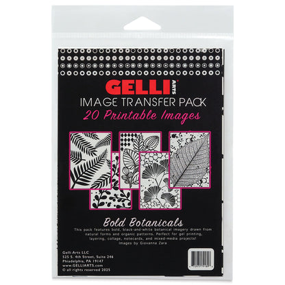 Gelli Arts Image Transfer Printables Wildflowers - 20 Floral Images Included, Use Gel Plates, Great for Teachers and Students of All Ages