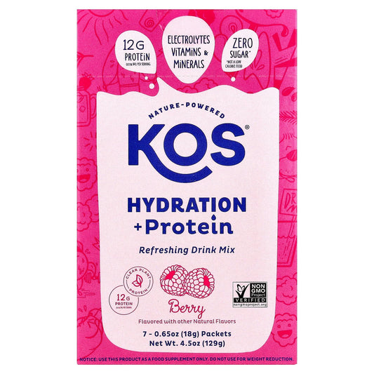 Kos Berry Hydration Protein 7ct, 0.65 OZ KOS buy supplements Au