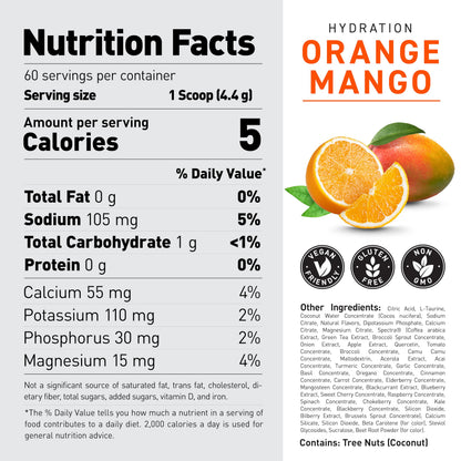 Kaged Electrolytes, Muscle Hydra-Charge Premium Electrolyte Powder, Hydration Electrolyte Powder, Pre Workout, Post Workout, Intra Workout, Fruit Punch, 60 Servings