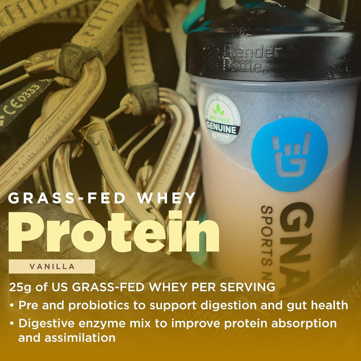 Gnarly Whey Grass-Fed Protein Supplement, Vanilla (32.0oz) and Gnarly Preworkout Strawberry Lemonade (14.82oz)