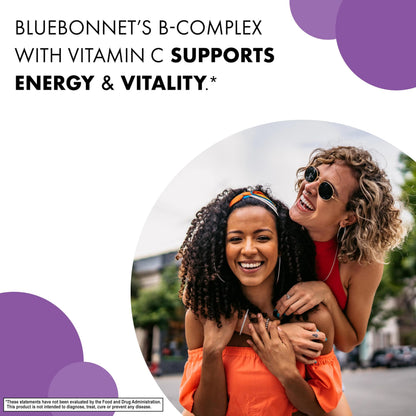 Bluebonnet Nutrition Stress Relief B Complex Vegetable Capsules, Vitamin B6, B12, Biotin, Folate, Vegan, Gluten & Soy & Milk Free, Kosher, Unflavored, 100 Count