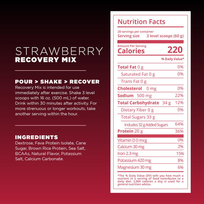 Tailwind Nutrition Recovery Mix, Chocolate, 20-Serving Bag