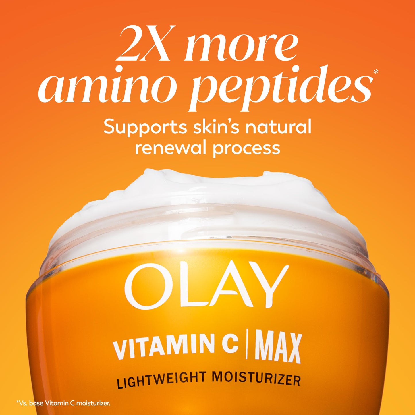 Olay, Vitamin C MAX Face Moisturizer, Brightening Cream for Women, Hydrating, Evens Tone, Dark Spot and Hyperpigmentation Reduction