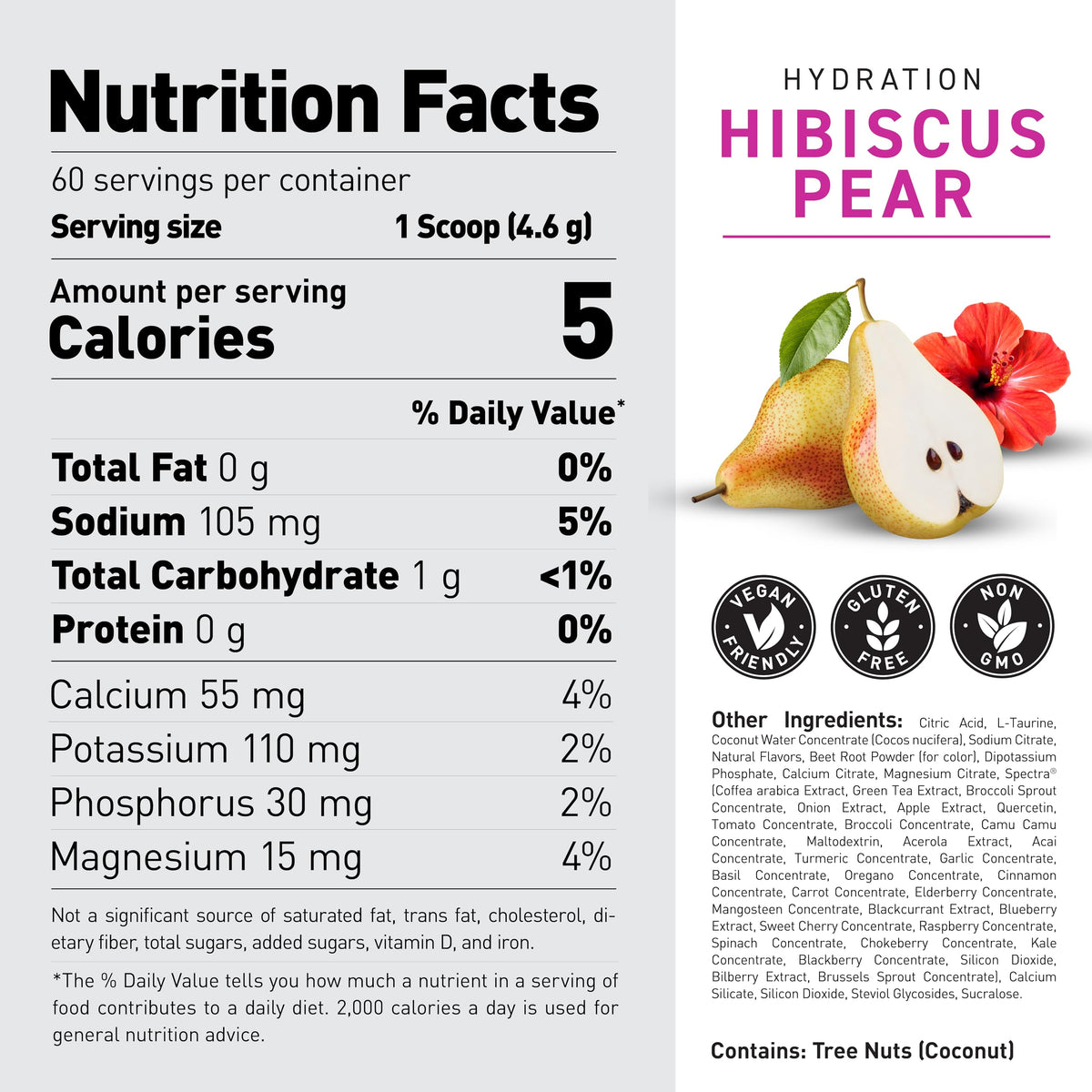 Kaged Sugar Free Hydration | 5 Key Electrolytes | Coconut Water | Tastes Amazing | 60 Servings
