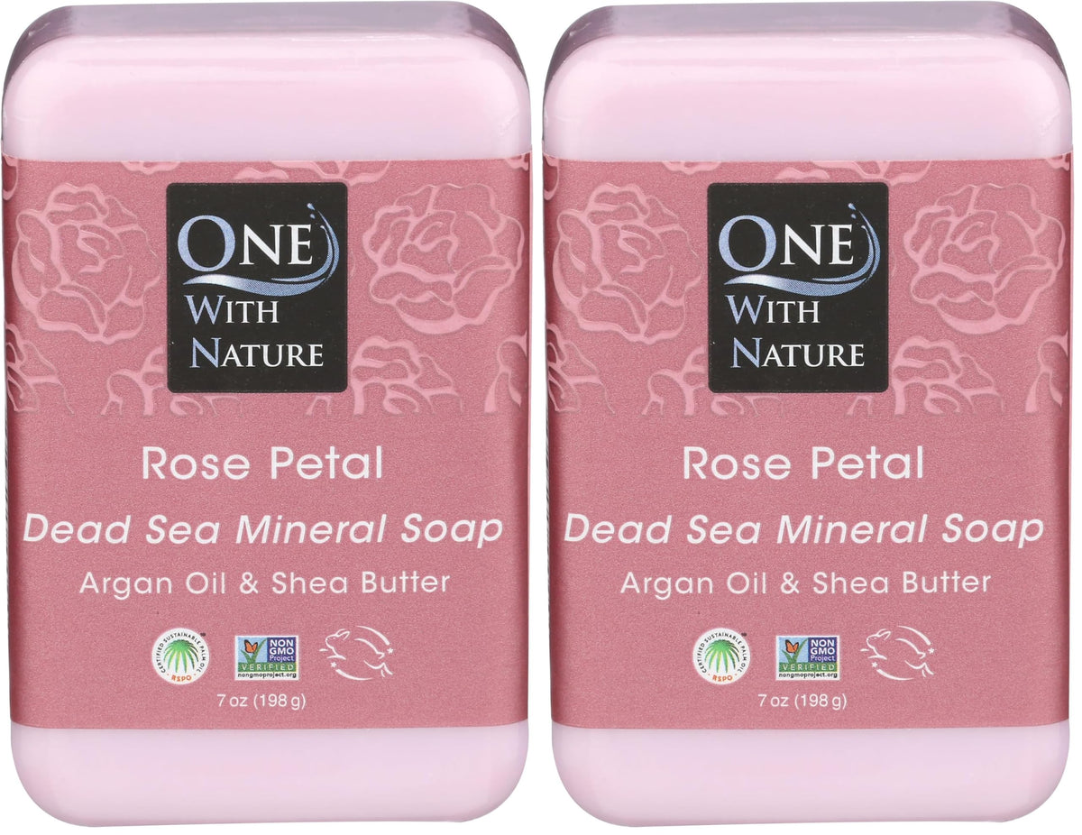 One With Nature Dead Sea Mineral Soap, Lemon Sage, 7-Ounces (Pack of 6)