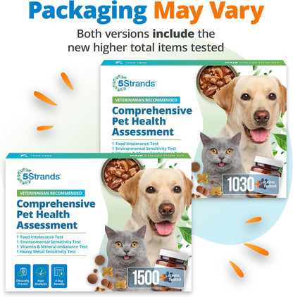 5Strands Comprehensive Pet Health Assessment, 1500 Items Tested, All Breeds