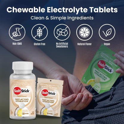 SaltStick High Sodium Electrolyte FastChews - Mixed Berry, 60 Tablets