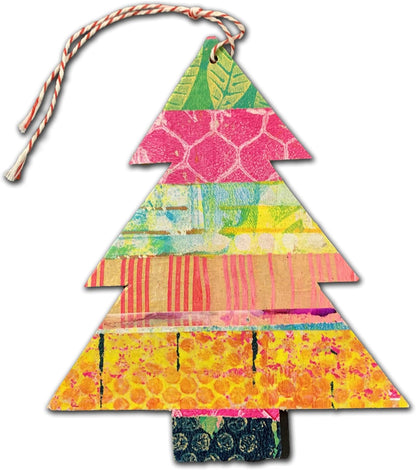 Gelli Arts Christmas Card Kit - Printing Kit with 5 X 5 Gel Printing Plate, DIY Postcards and Printmaking Supplies, Gel Print Set for Beginners, Handmade Card Set