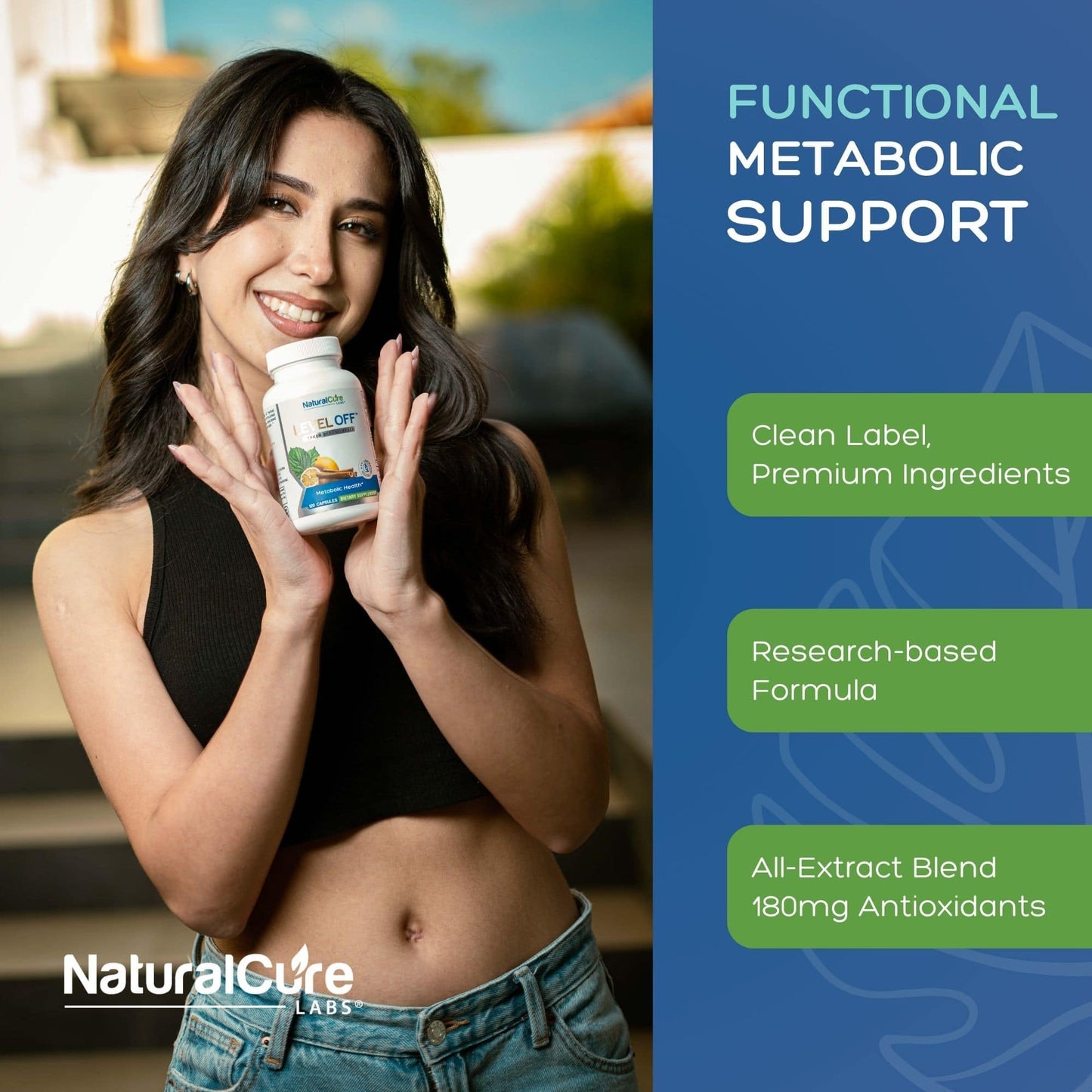 Level Off Glucose Support Supplement – After-Meal Support Formula for Healthy Post-Meal Glucose Response, Plant-Based Capsules for Metabolic Wellness, Vegan & Non-GMO – 120 Count (Pack of 1). Natural Cure Labs buy supplements Au