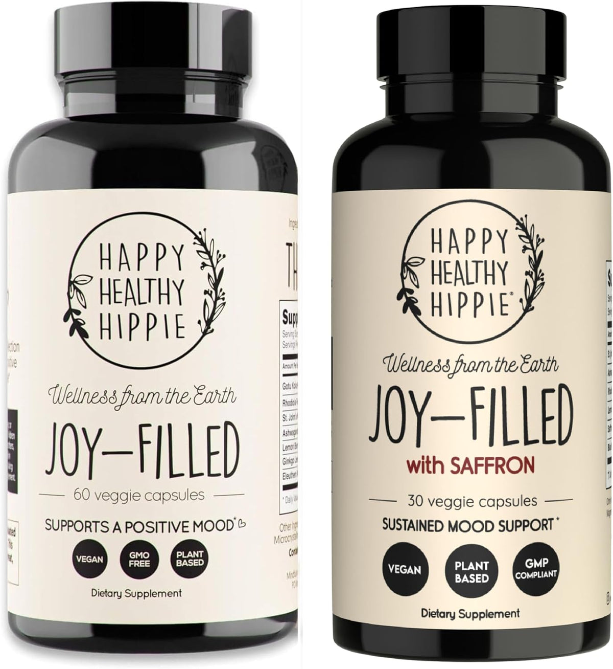 Happy Healthy Hippie Joy-Filled with Saffron Mood Support Supplement & Joy-Filled Mood Support Supplement