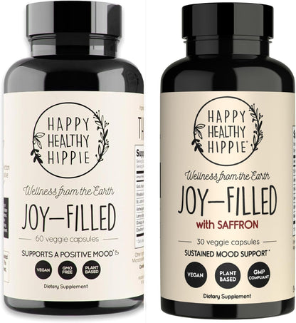 Happy Healthy Hippie Joy-Filled with Saffron Mood Support Supplement & Joy-Filled Mood Support Supplement