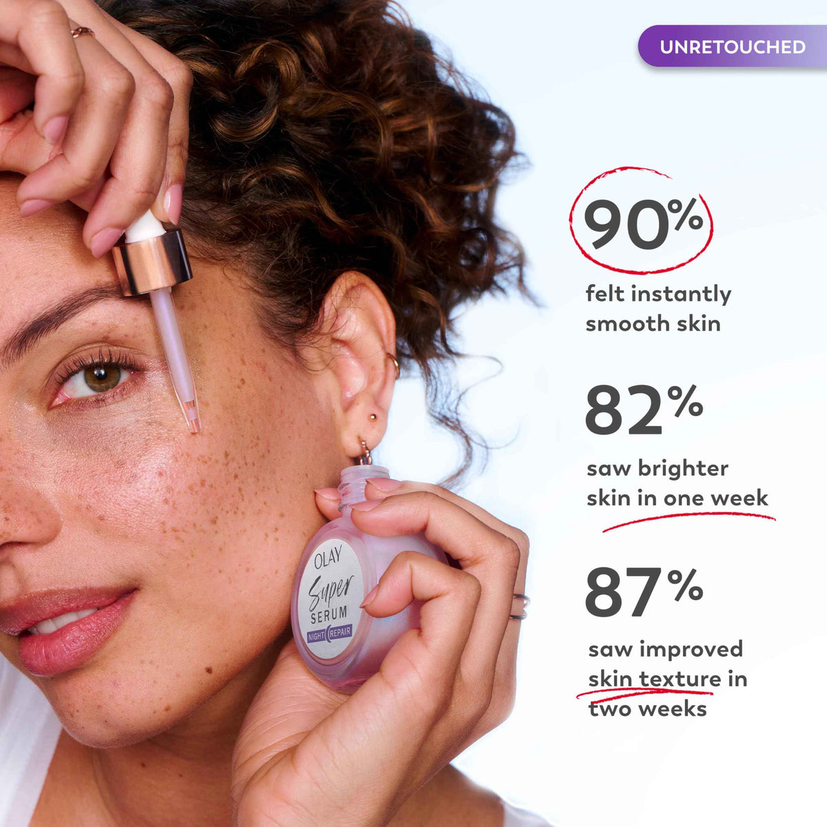 Olay Super Serum Night Repair, Fragrance-Free - Niacinamide, Peptide, Salicylic & Lactic Acid, Glycerin - 5-in-1 Skin Care Benefits - Hydrating, Evens Tone