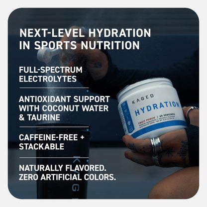 Kaged Sugar Free Hydration | 5 Key Electrolytes | Coconut Water | Tastes Amazing | 60 Servings