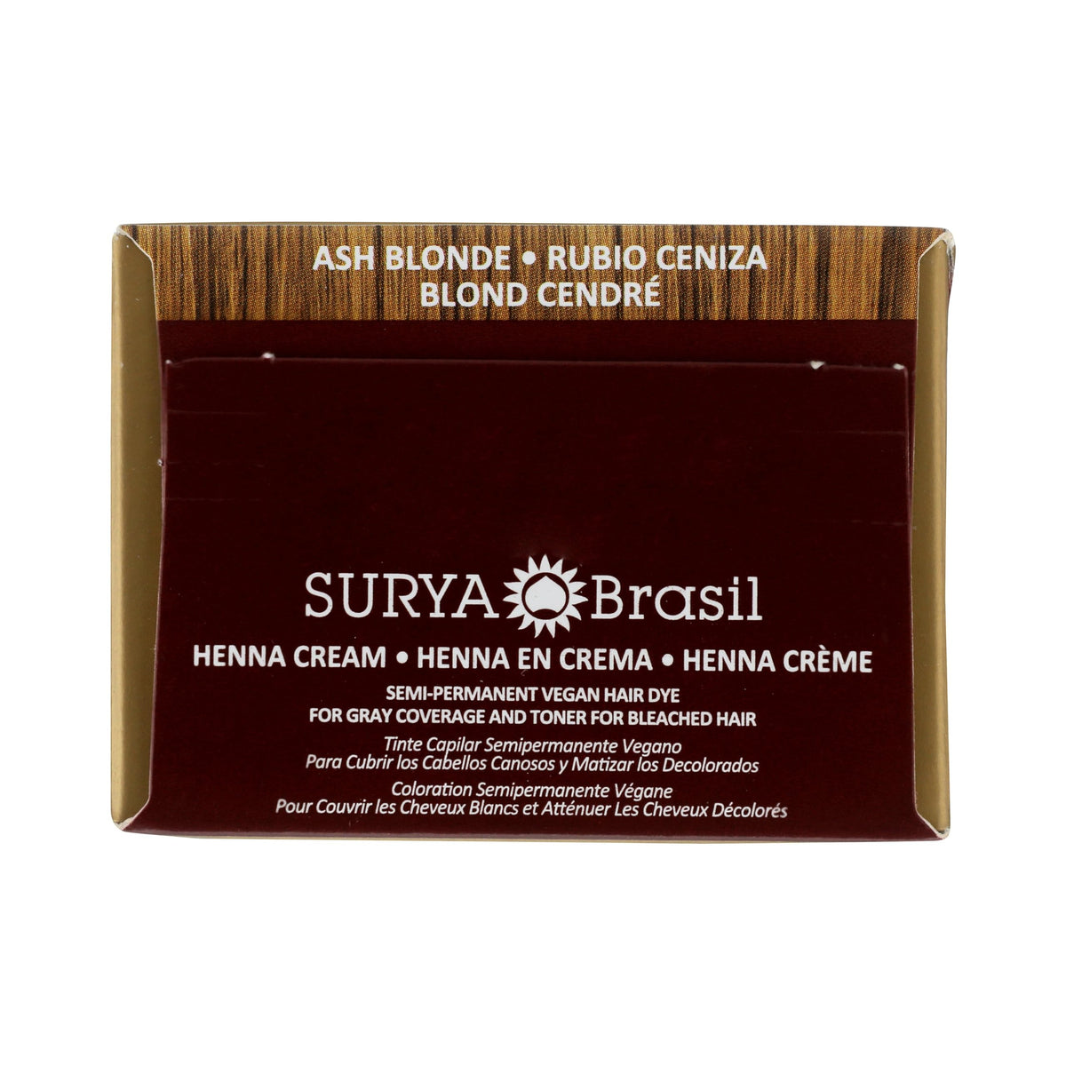 Surya Brasil - Henna Cream, Semi-Permanent Golden Brown Hair Color Treatment for Gray Coverage, Deep Conditioning Hair Dye, 2.37 oz / 70 ml