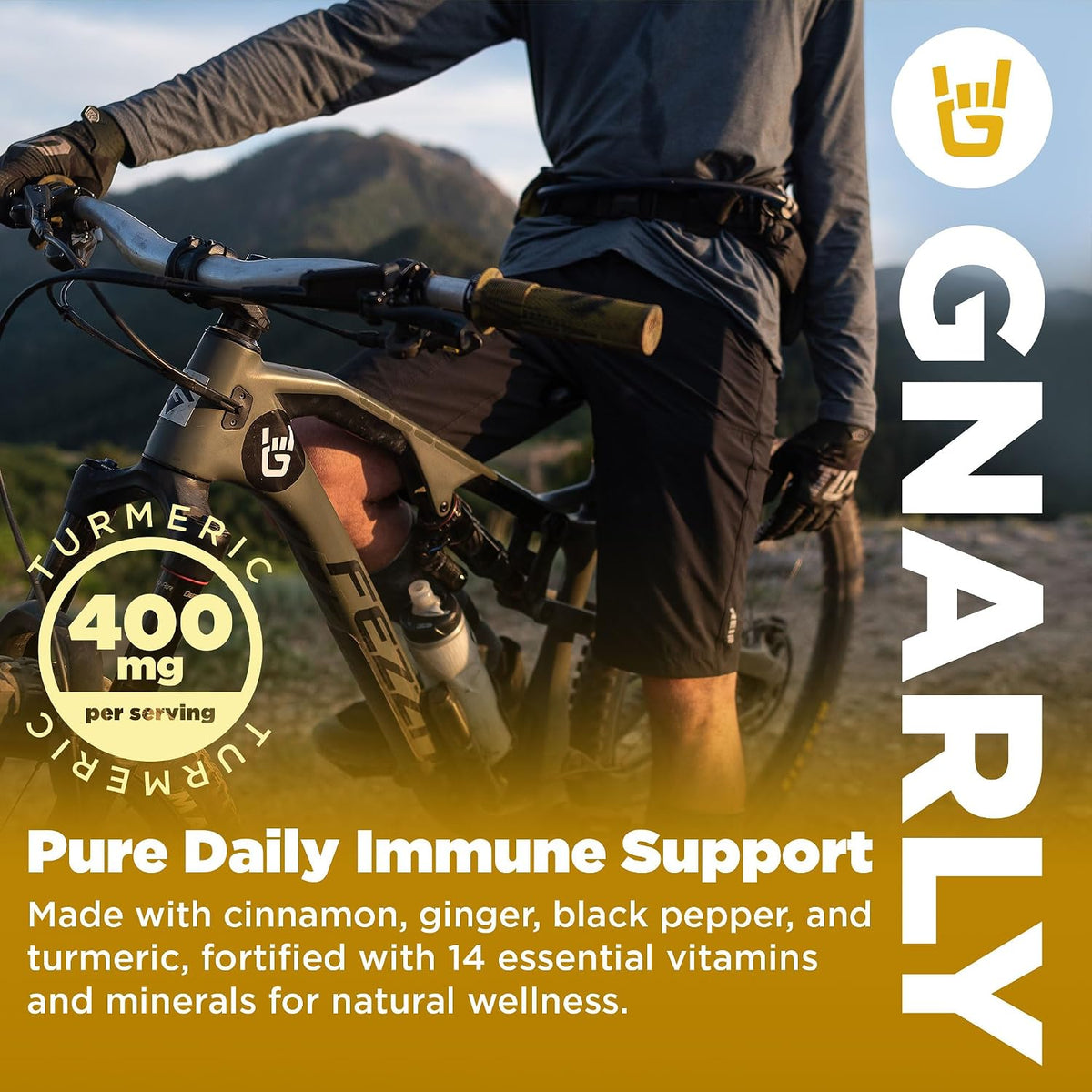 Gnarly Nutrition Golden Milk Vegan Protein Powder Creatine Powder, Unflavored (16.05oz)