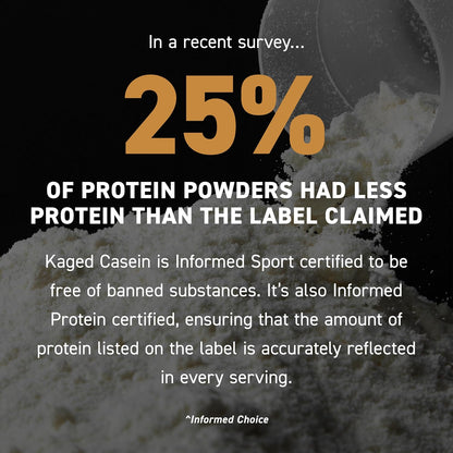 Kaged Premium Casein Protein Powder | Vanilla | Micellar Casein | Banned-Substance Free Supplement, Build Muscle, Recover Faster | Kasein | 28 Servings