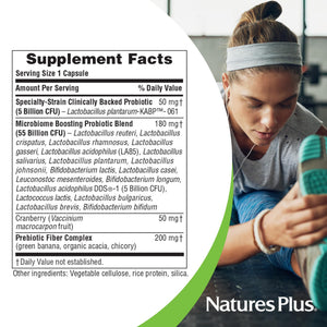 NaturesPlus GI Natural Probiotic Women - 30 Capsules - Digestive & Immune Support, Urinary Tract Health - Includes Cranberry - Gluten Free - 30 Servings Nature's PlusBuy Supplements Australia