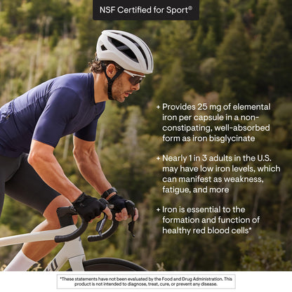 THORNE - Iron Bisglycinate - 25 mg Iron Supplement for Enhanced Absorption Without Gastrointestinal Side Effects* - NSF Certified for Sport - Gluten-Free - 60 Servings THORNE buy supplements Au