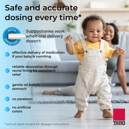 Feverall Infant Acetaminophen Suppositories 6 Rectal Suppositories 80mg Each Pain Reliever/Fever Reducer. Paraben Free, No Artificial Colors or Other preservatives. Ages 6-36 Months FeverallBuy Supplements Australia