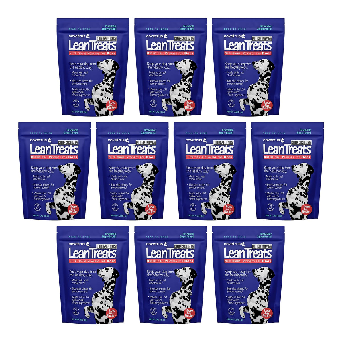 Covetrus Nutrisential Lean Treats for Dogs - Small, Medium & Large Dogs (K9) - Nutritional Low Fat, Bite-Size - Soft Chicken Flavor - Chicken Flavor - 3 Pack - 4oz