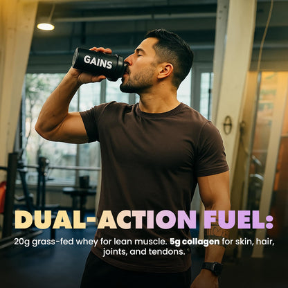 Gains in Bulk Lean Protein Powder with 20g Protein, Strawberry, 27 Servings