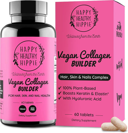 Vegan Collagen Booster for Hair, Skin & Nails, Plant-Based, Non-GMO, 60 Ct