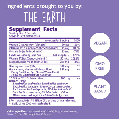 Hormone Balance for Women - PMS & PMDD Support Supplement, Vegan, 60 Ct