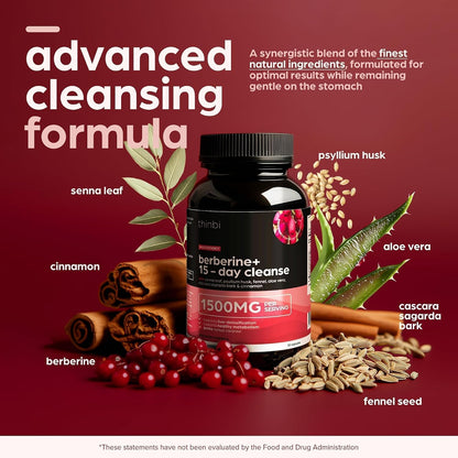 Artnaturals Thinbi Colon Cleanse Capsules with Berberine, 15-Day Supply