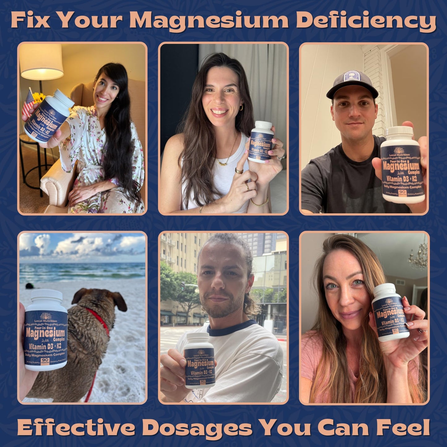 Local Nutrition Magnesium Complex 420mg with Vitamin D3 K2 - Four Bioavailable Forms Including Bisglycinate (Glycinate), Malate, Taurate, and Chloride for Superior Absorption - 90 Capsules Made in USA Local Nutrition buy supplements Au
