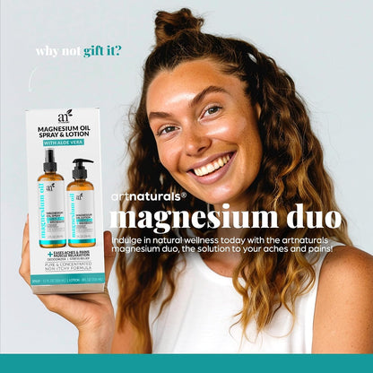 ArtNaturals Magnesium Oil Spray & Body Lotion Set
