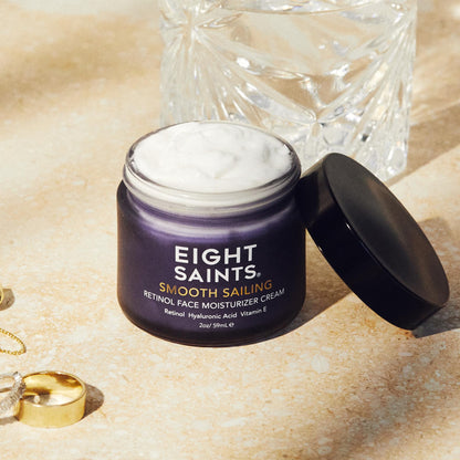 Eight Saints Retinol Facial Moisturizer Cream, For Firming Face, Neck & Eye Wrinkles and Lines, Deep Hydrating Lotion, Fragrance-Free, with Retinol, Hyaluronic Acid,