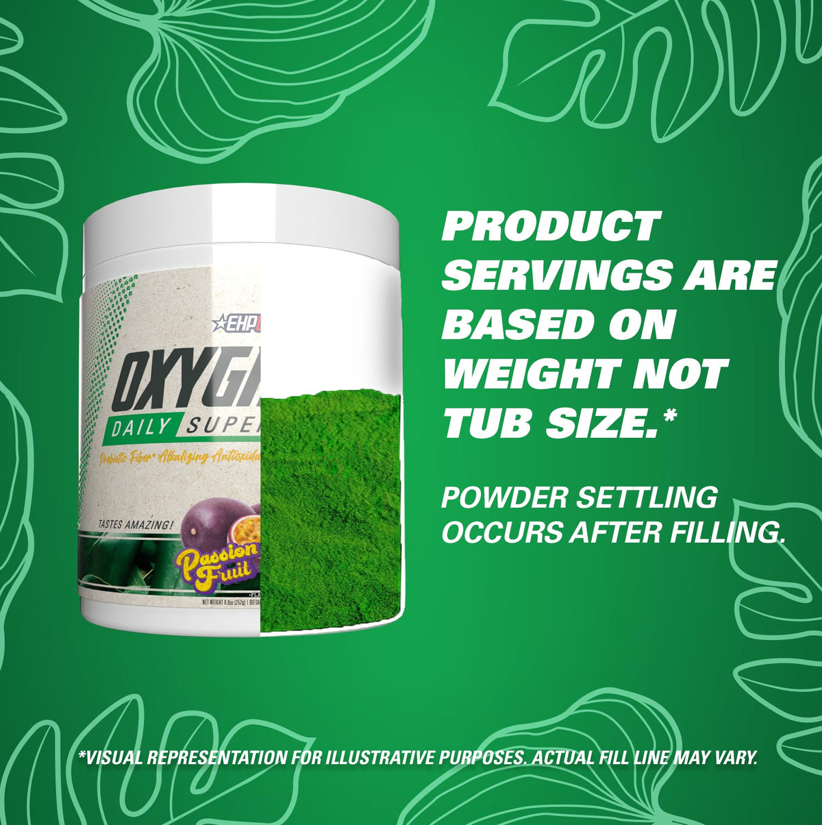 EHP Labs OxyGreens Super Greens Powder with Spirulina & Chlorella, Prebiotic Fiber, Probiotics & Digestive Enzymes – Antioxidant Green Superfood Supplement - 15 Serves (Pineapple)