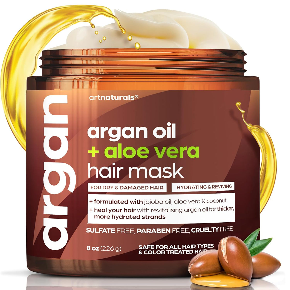 Artnaturals Argan Hair Mask with Keratin, 8 oz
