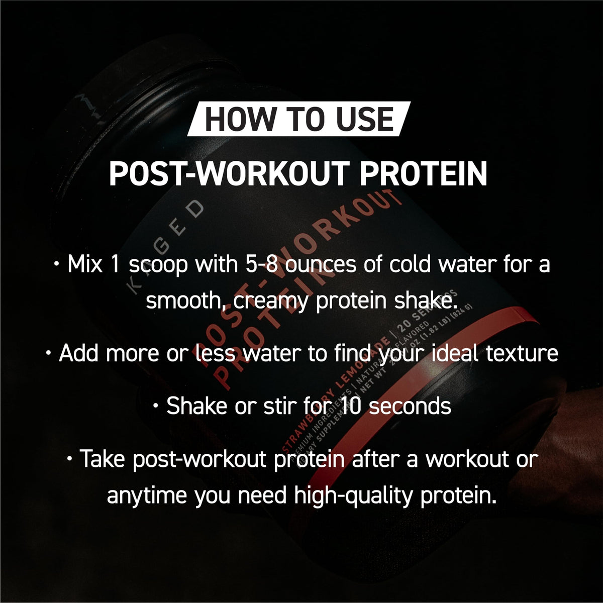 Kaged Post Workout Protein Powder | Re-Kaged | 28g Whey Protein with Creatine, Glutamine & Betaine for Muscle Growth & Recovery | Low Sugar | 20 Servings | Orange Cream