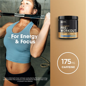 Suplement ​Optimum Nutrition Gold Standard Pre-Workout, Vitamin D for Immune Support, with Creatine, Beta-Alanine, and Caffeine for Energy, Keto Friendly, Blueberry Lemonade - VelvetGlow USA