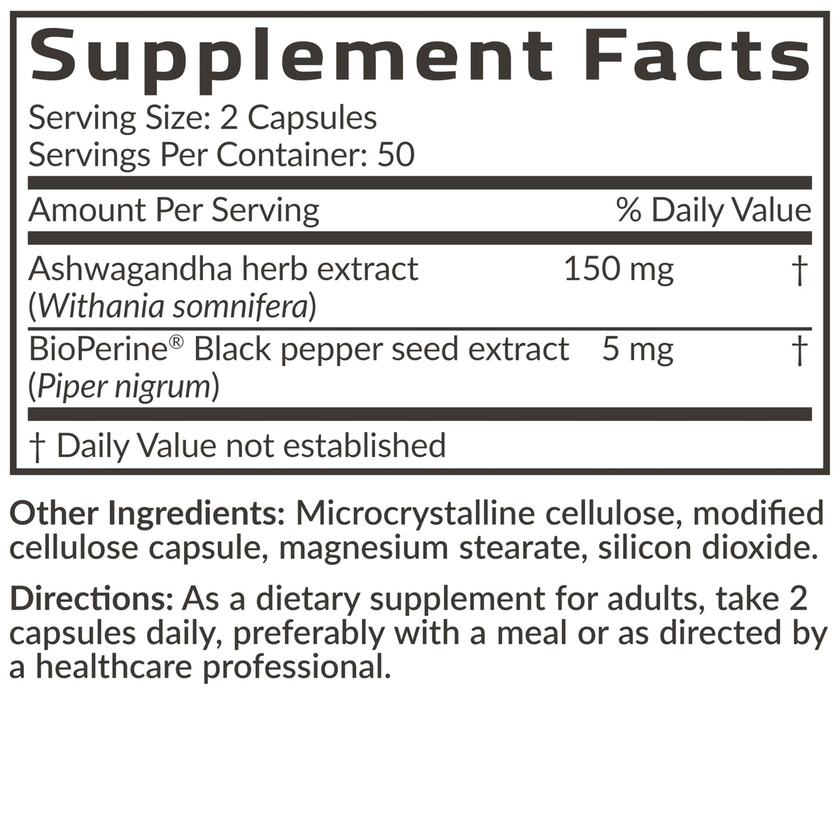 Futurebiotics Ashwagandha Extra Strength Stress & Mood Support 100 Capsules | Vegetarian, Non-GMO, Gluten-FREE, Soy-FREE, BioPerine for High Absorption