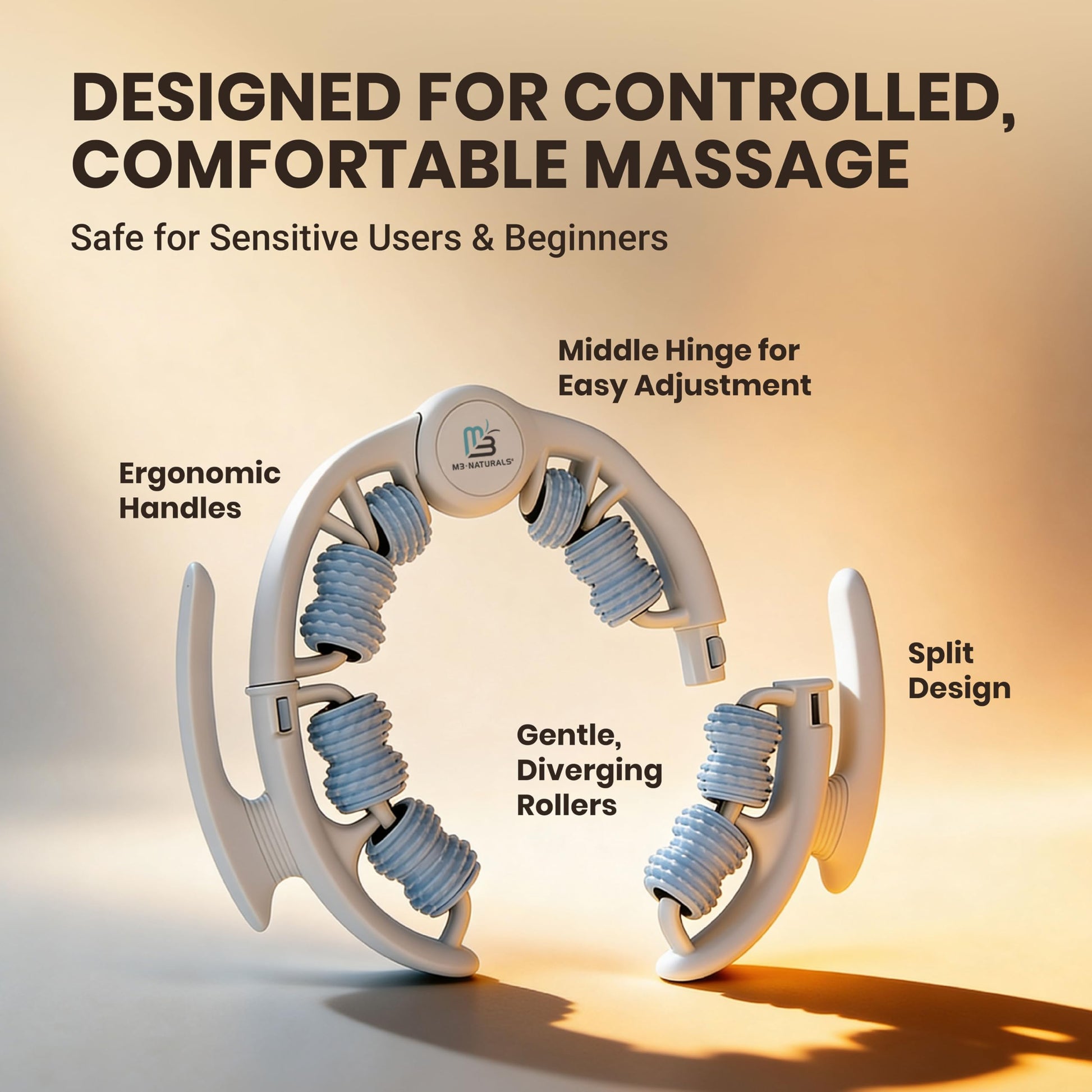 Anti Cellulite Roller & Lymphatic Drainage Massager | Fascia Blaster for Contoured & Smoother Skin | Tool for Sore Arms, Legs, Stomach & Buttocks by M3 – Multicolor M3 Naturals buy supplements Au