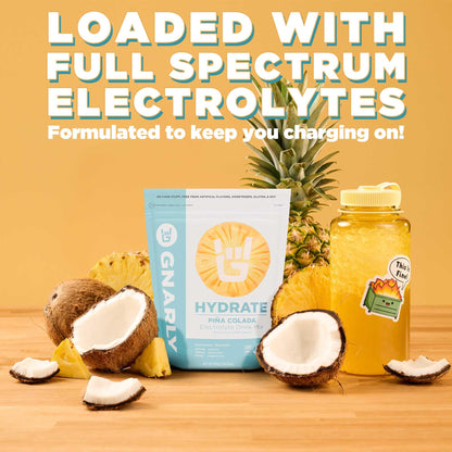 Gnarly Nutrition Hydrate Electrolyte Powder – Orange Pineapple Exercise Hydration Drink Mix – NSF Sport Certified – Electrolyte Solution, Performance & Recovery – Orange Pineapple, 14.10 oz