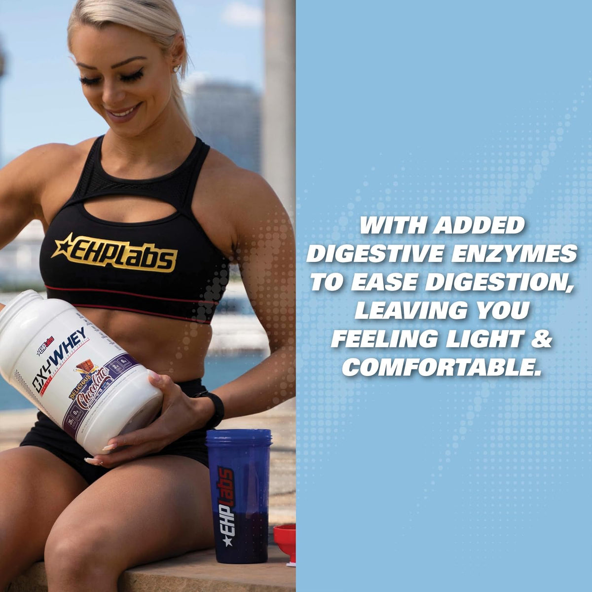 EHP Labs OxyWhey Whey Protein Isolate – 25g High Protein, Low Carb, Sugar Free Meal Replacement – Lean Whey Powder for Muscle Recovery – Non-GMO, Gluten Free – 25 Serves – Vanilla Ice Cream