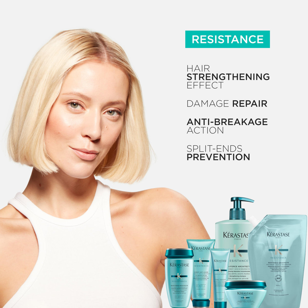 KERASTASE Resistance Strengthening Shampoo for Damage from Heat Styling